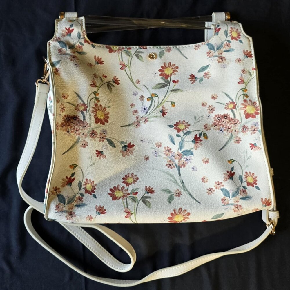 Women’s Lauren Conrad Spring Summer Floral Crossbody Purse With Adjustable Strap